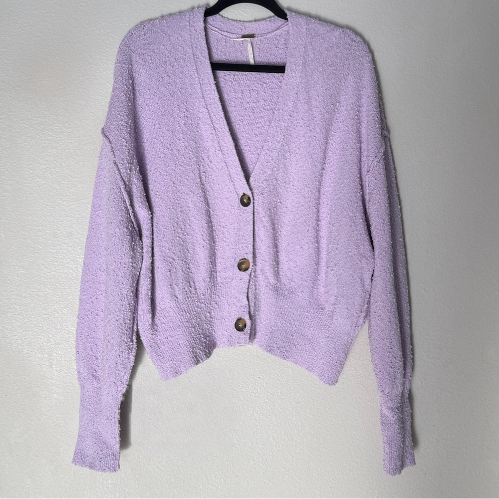 Free People Found My Friend Cardigan, M, Lavender